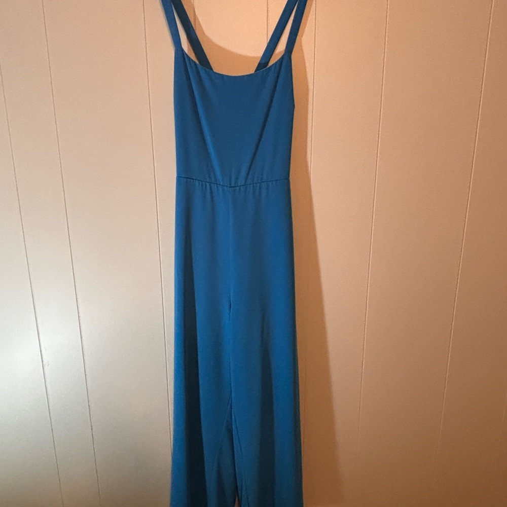 Lovers + Friends Teal Wide-Leg Jumpsuit